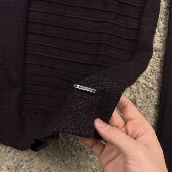 LCR Black Edition Men’s Maroon Neck Zip Pullover Sweater Sz XL NEW Neogrunge - Picture 3 of 9